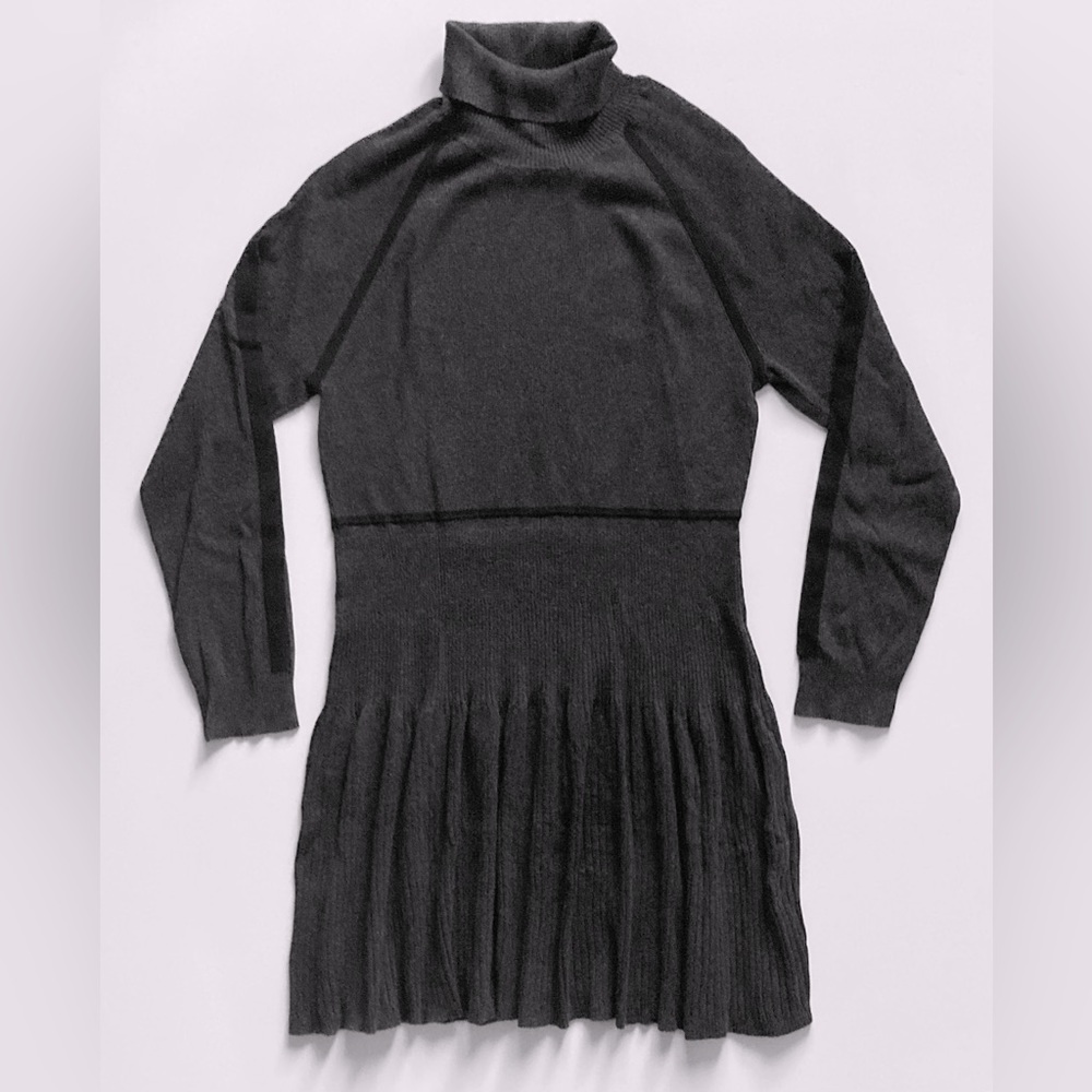 Victoria's Secret Long Sleeve Mini-Cowl Neck Dress (Dark Gray, Size XL)